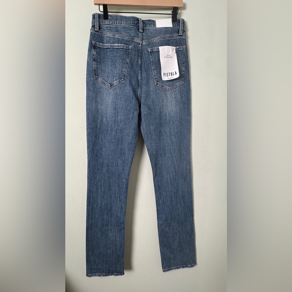 Revolve PISTOLA Jeans Colleen High Rise Slim Flare in Willow Size 30 NEW - Picture 7 of 13
